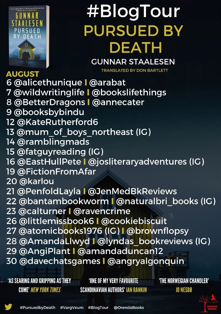 Pursued by Death blog tour banner